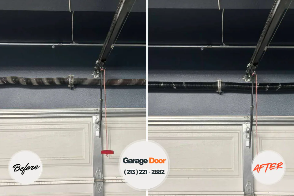 Before and after: garage door repair McKinley, PA